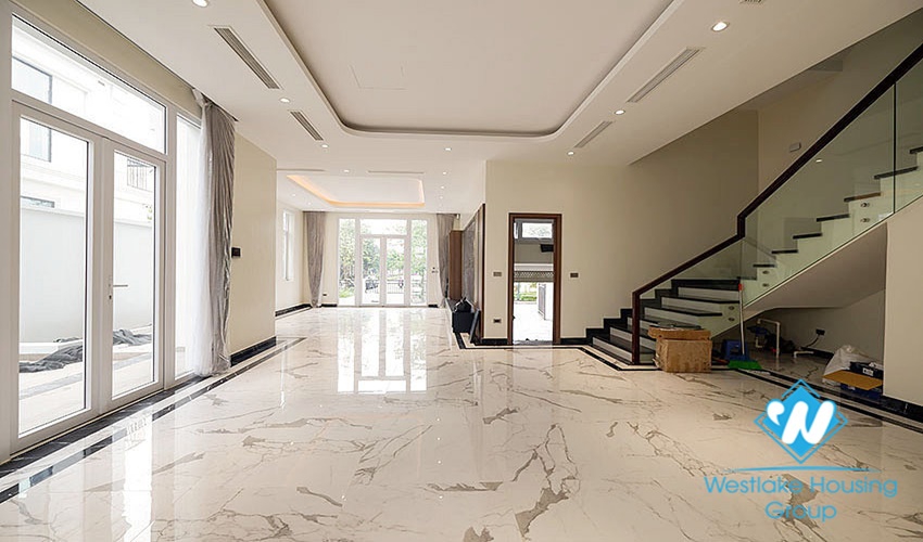 New villa with large campus with green garden for rent ciputra Hanoi